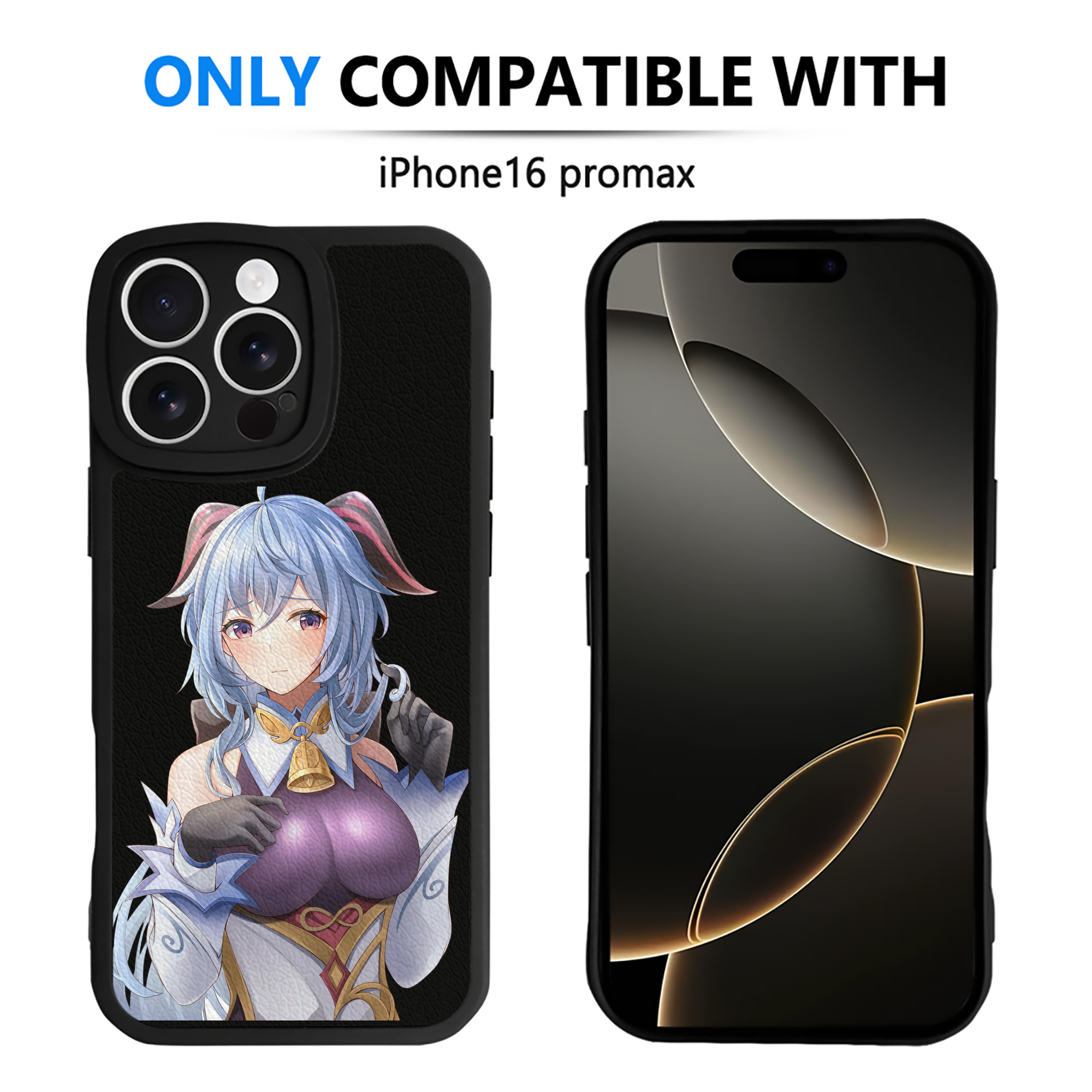 げんし神 甘雨 かんう genshin Ganyu 【iPhone 16シリーズ対応】シリコンスマホケース（レザー調） 材質：シリコン